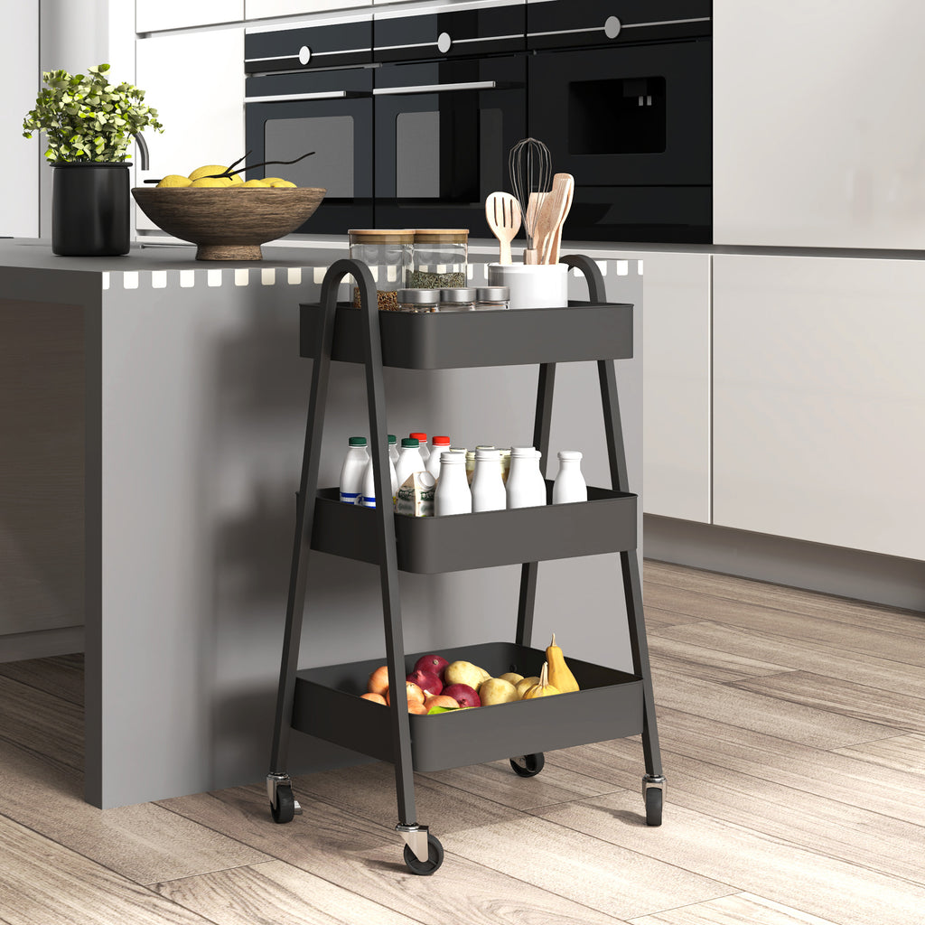 Three-Tier Storage Trolley - 3 Colour Options