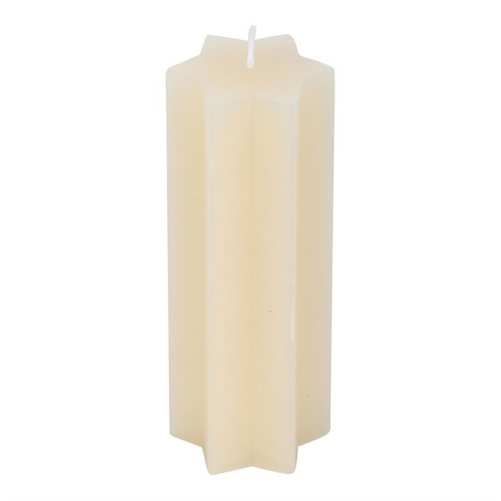 Cream Starry Night Star Shaped Taper Candle