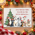 Funny Festive Dogs Glass Chopping Board / Worktop Saver