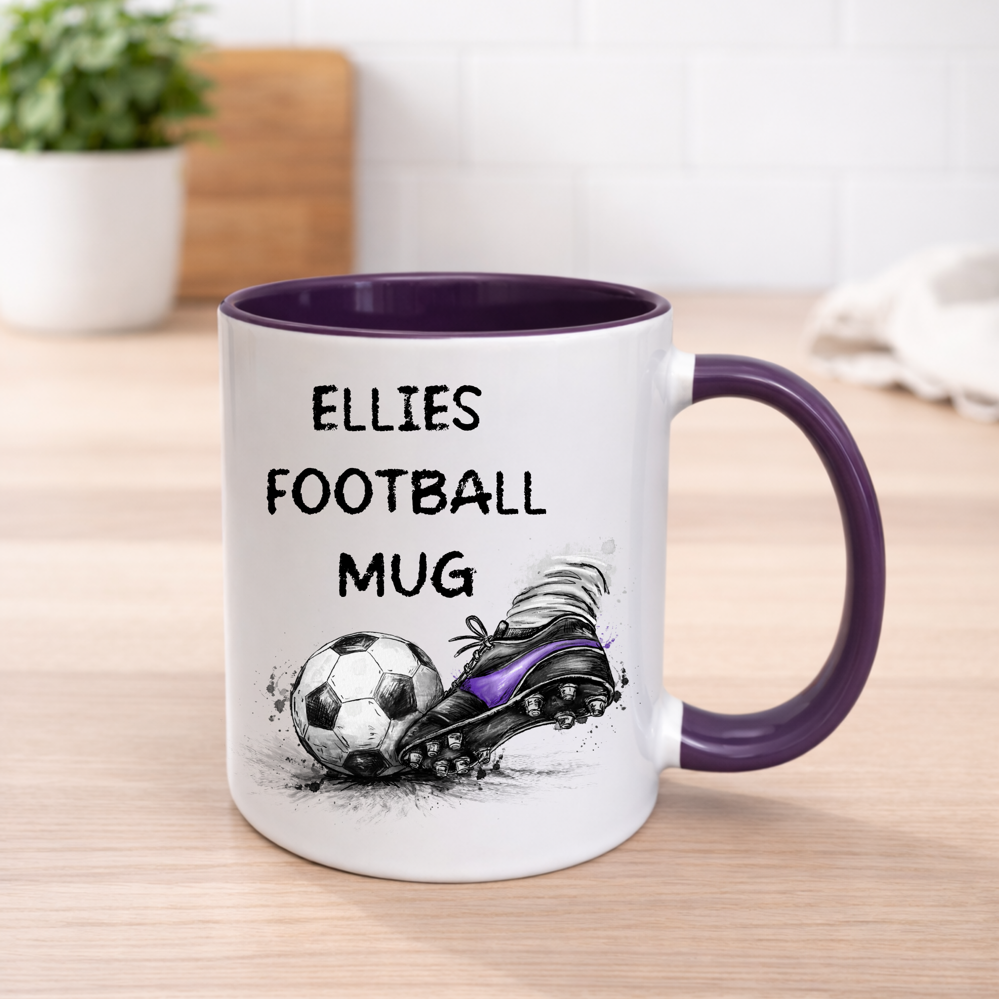 Personalised Football Boot Mug – Custom Name Football Gift