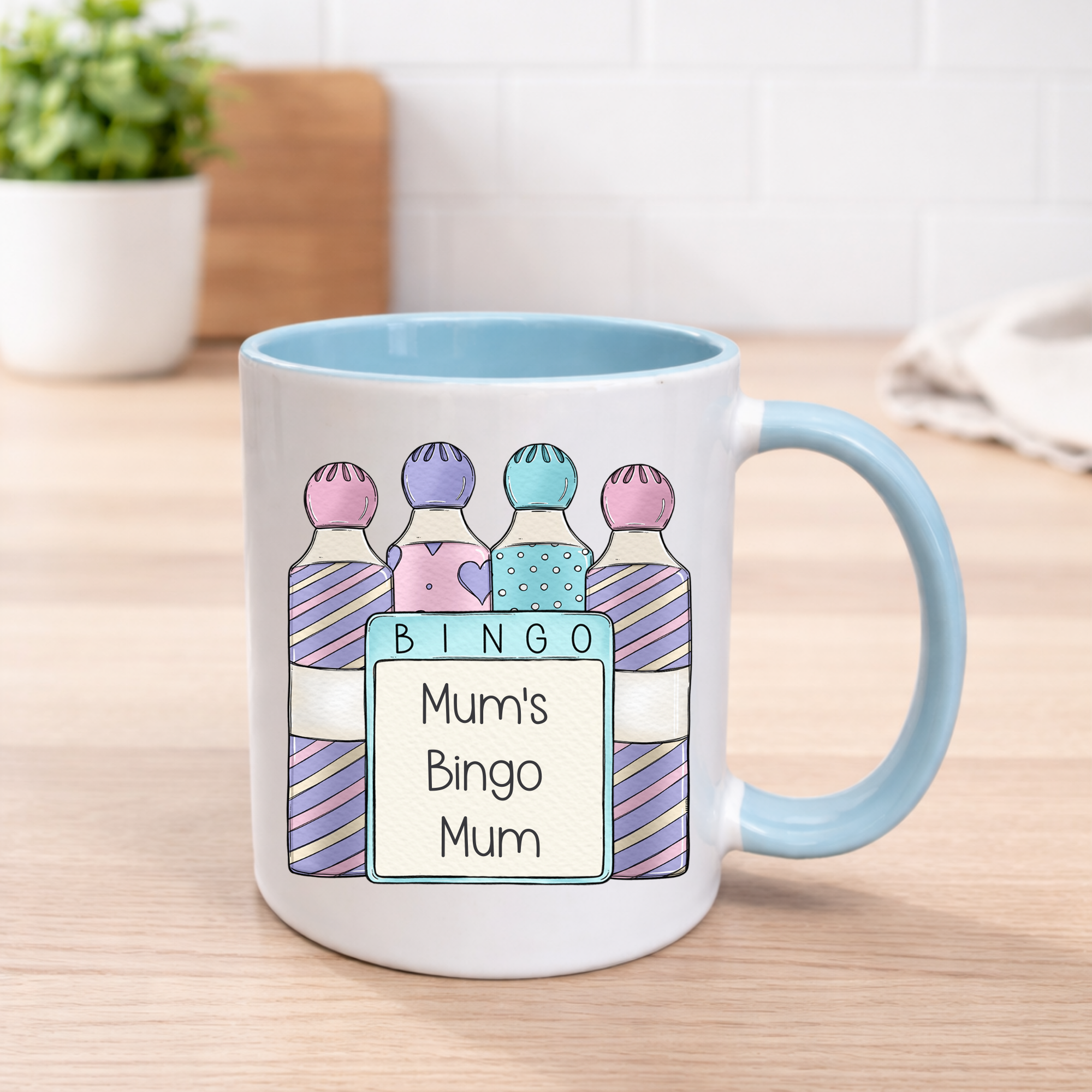 Personalised Bingo Mug - 11 oz Ceramic - 2 Colour Options