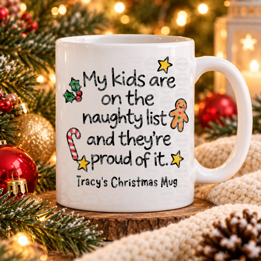 Funny Festive Doodle Mugs – 20 Hilarious Christmas Designs | Personalised 11oz Ceramic Mugs