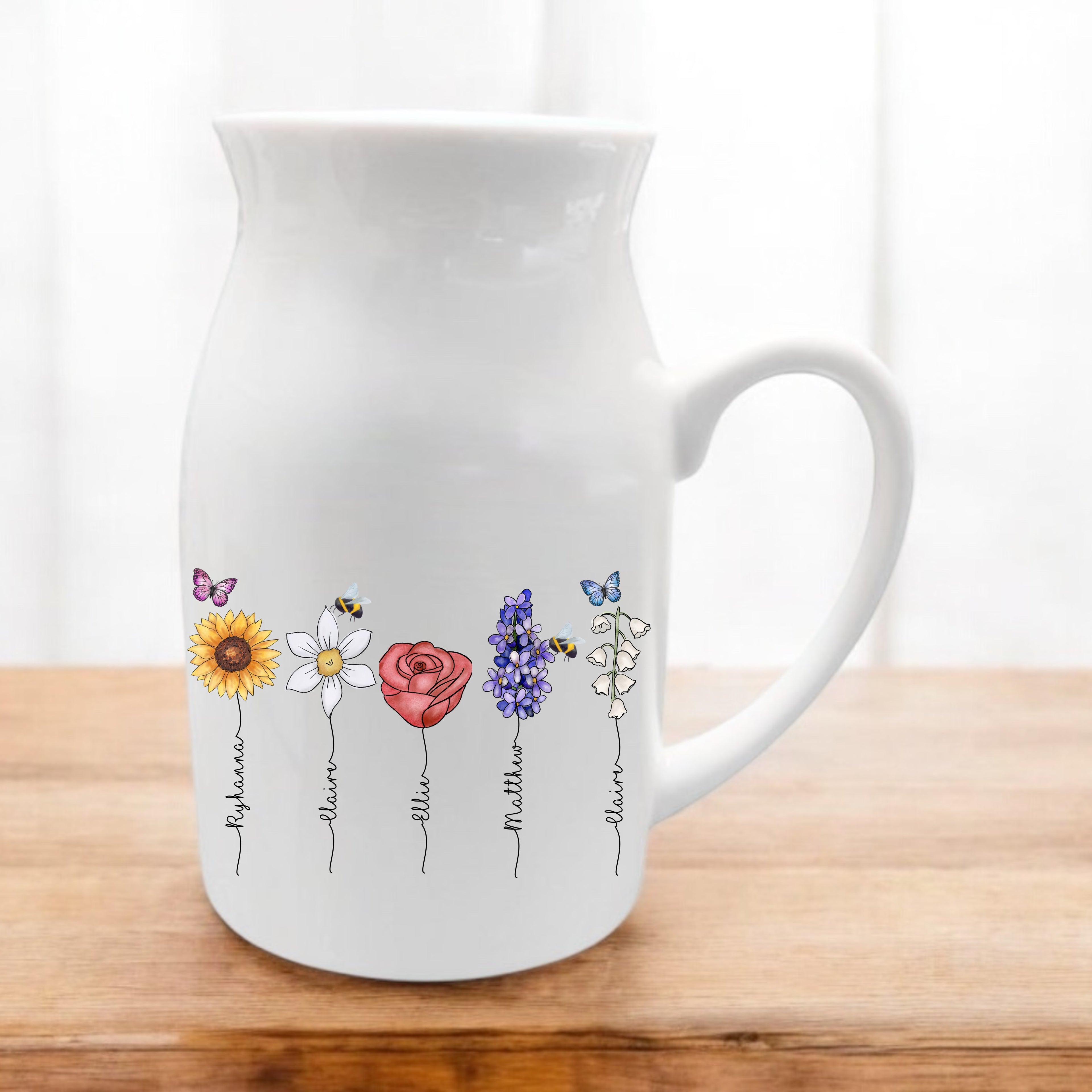 Personalised Floral Ceramic Jug – A Beautiful Keepsake