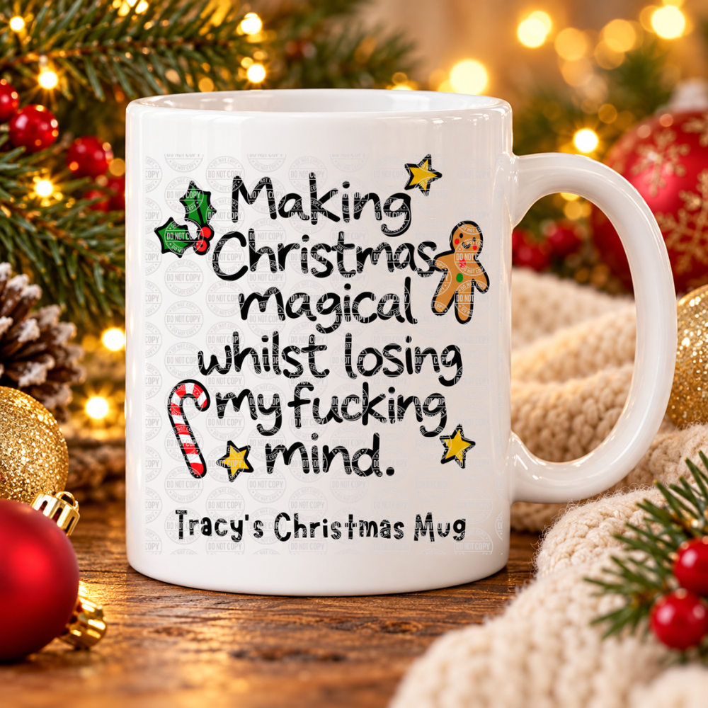 Funny Festive Doodle Mugs – 20 Hilarious Christmas Designs | Personalised 11oz Ceramic Mugs
