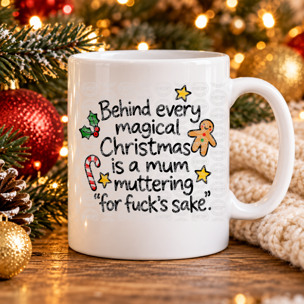 Funny Festive Doodle Mugs – 20 Hilarious Christmas Designs | Personalised 11oz Ceramic Mugs