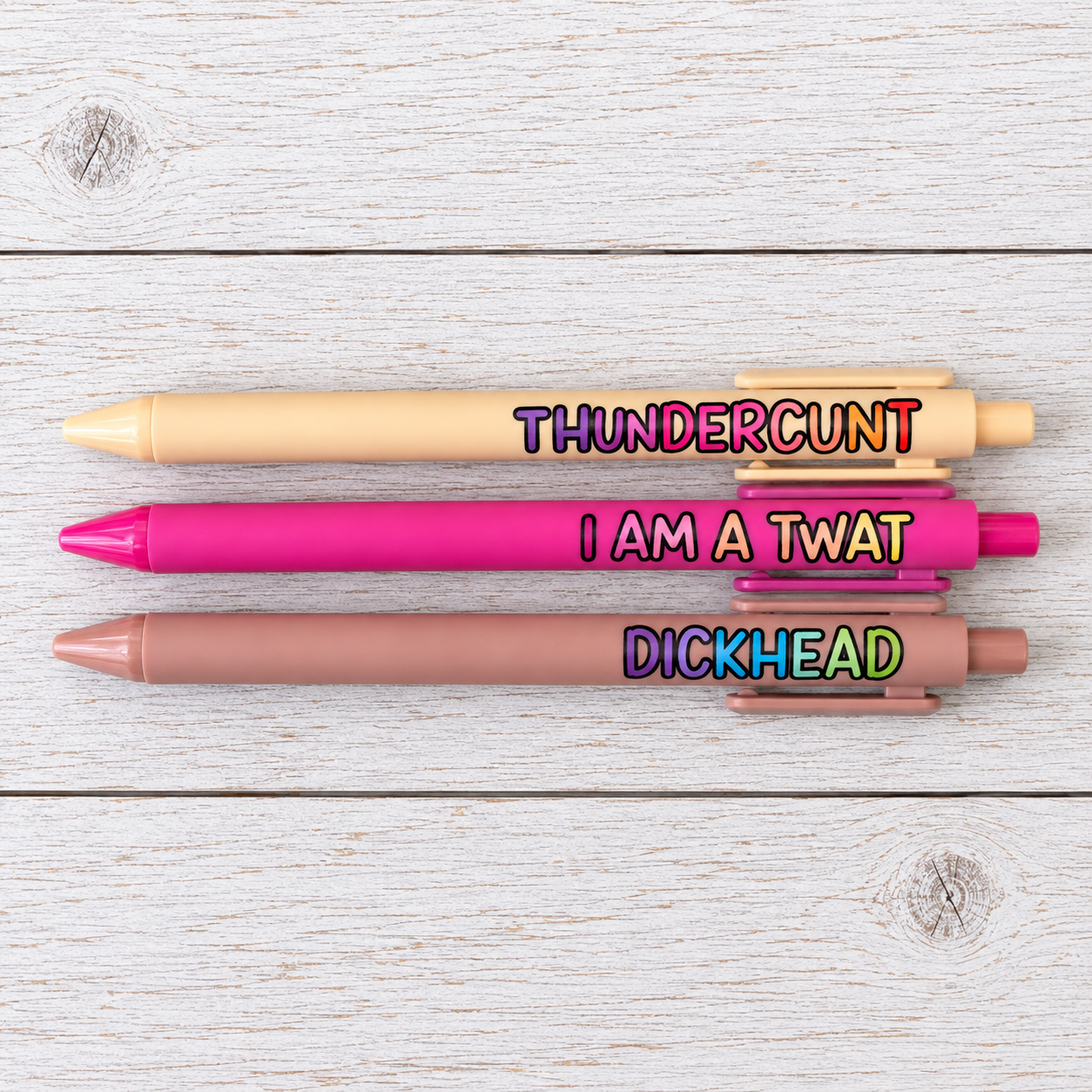 Set of 3 Swear Pens - Offensive Humour Option 2