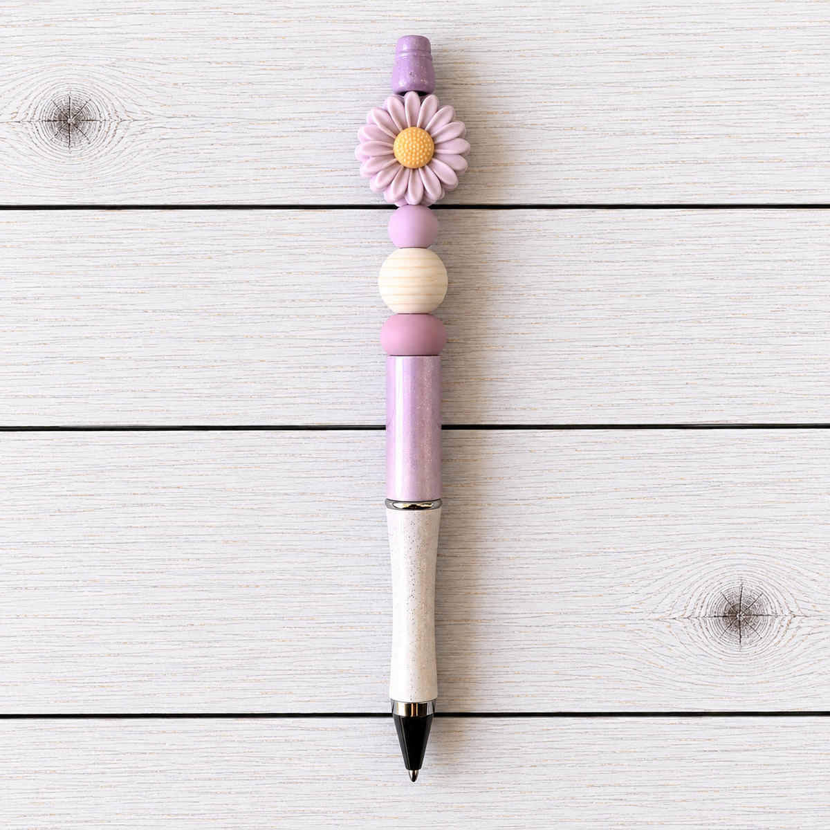 Lilac Flower Novelty Beaded Pen