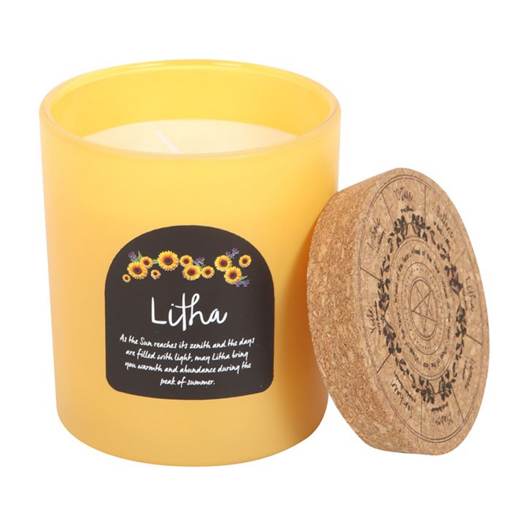 Litha Wildflower Wheel of the Year Candle
