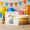 Elephant Age Birthday Card - Kids Birthday Card - Personalised - Custom Number Birthday Card