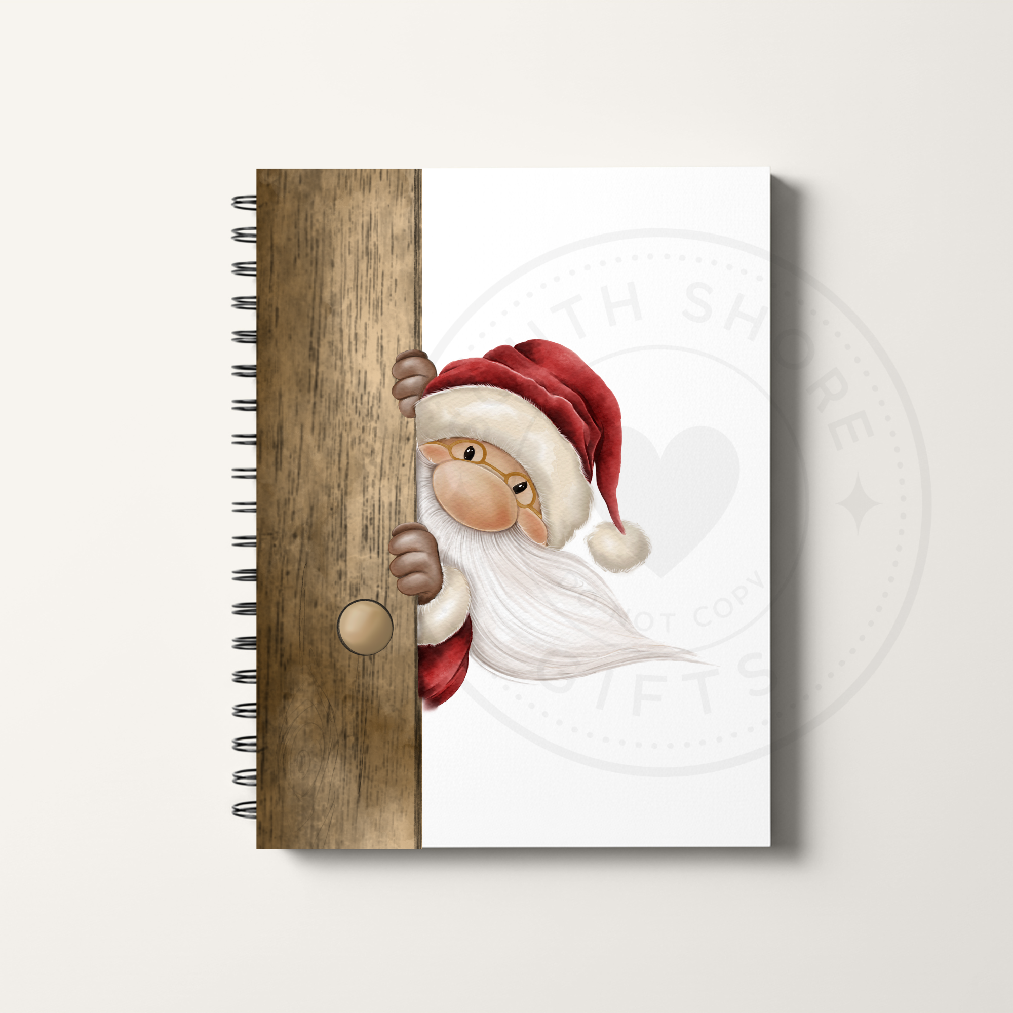 Peek-a-Boo Santa Notebook