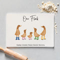 Personalised Our Flock Glass Chopping Board/Worktop Saver