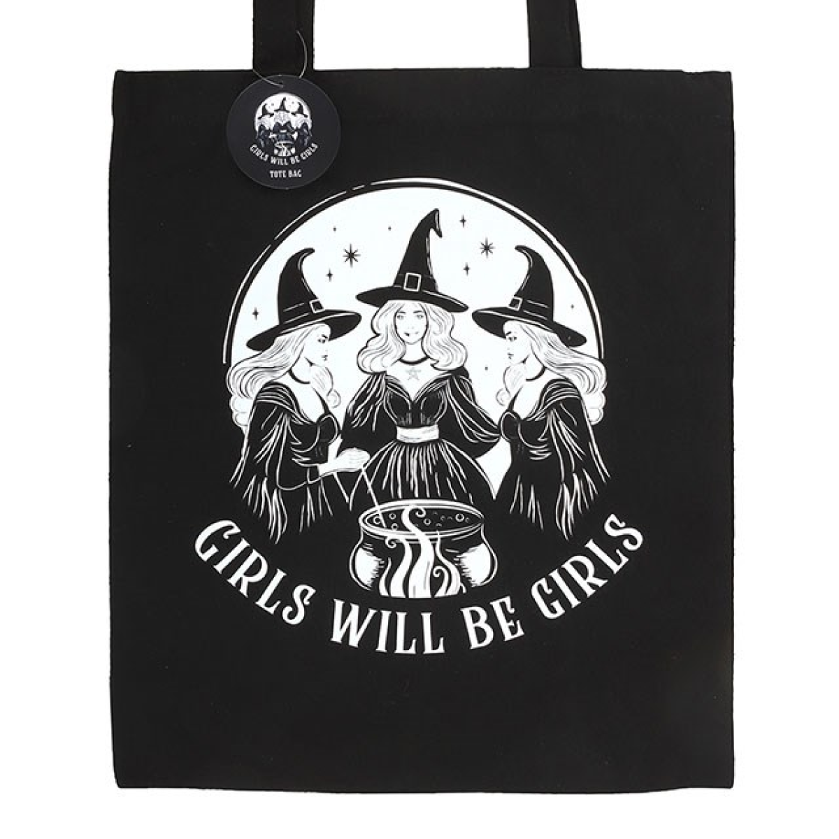 Girls Will Be Girls Witchy Polycotton Tote Bag
