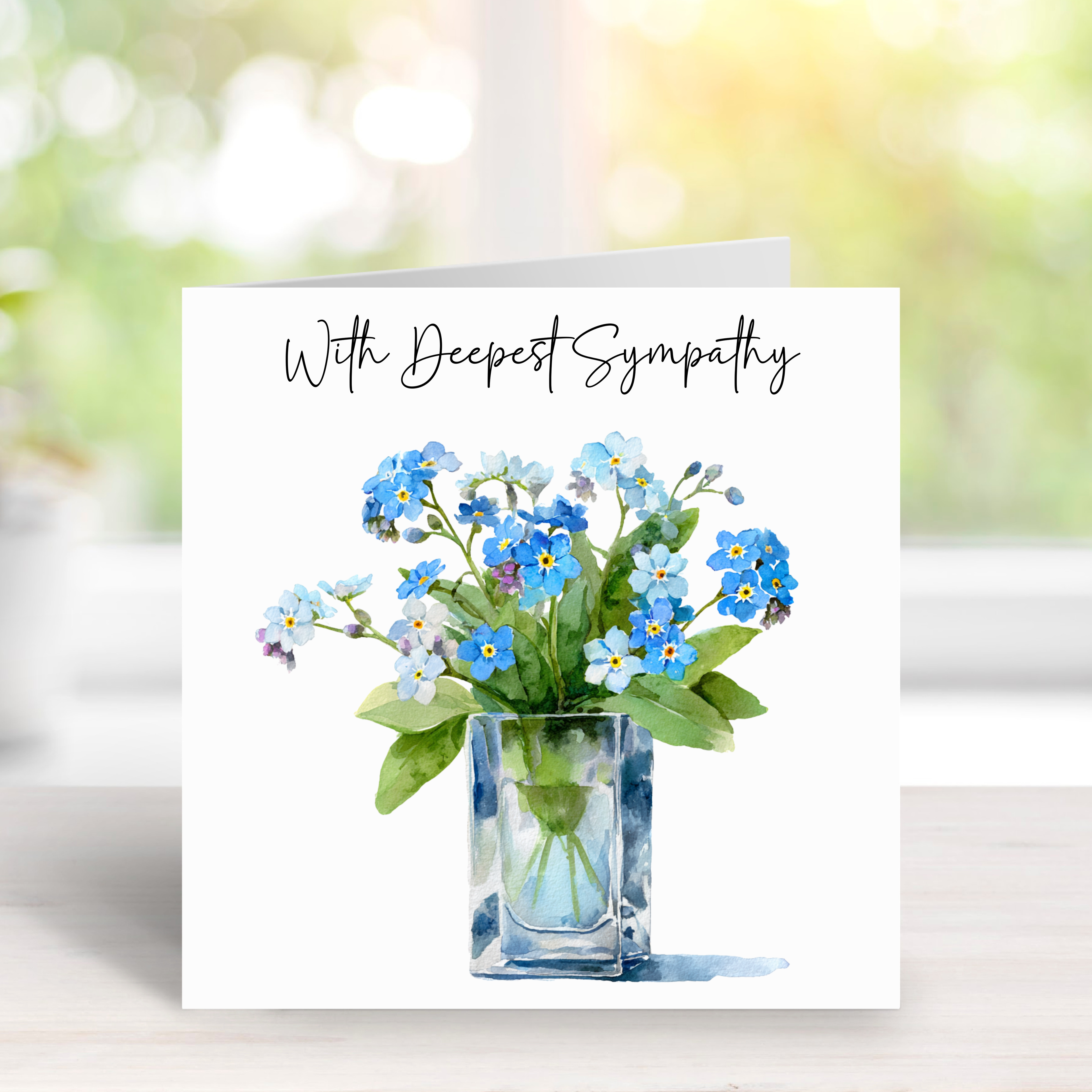 Forget Me Nots - With Sympathy Card - FREE Postage