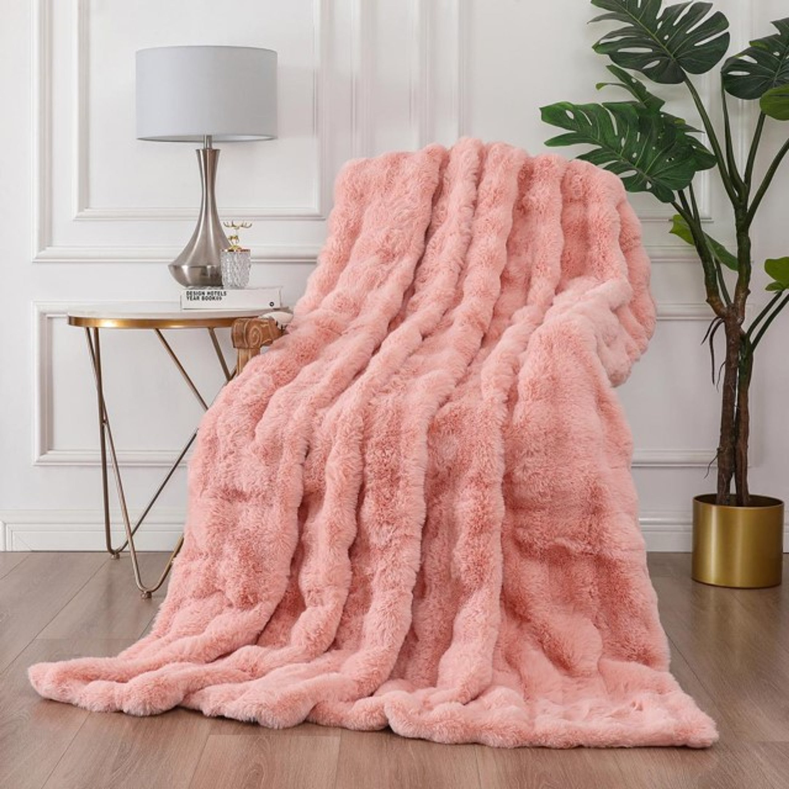 Luxury Faux Fur Bubble Blanket - 3 Colour Options