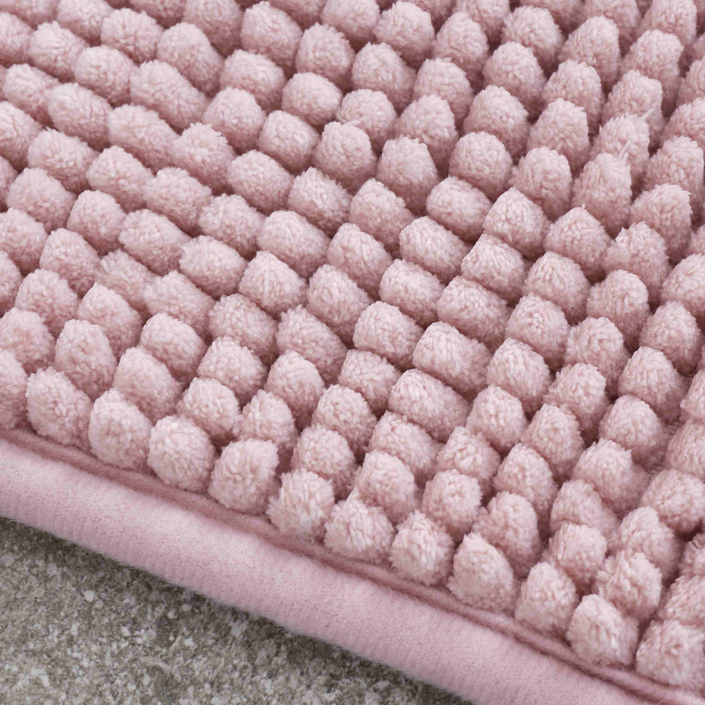 Bobble Textured Bath Mat Pink