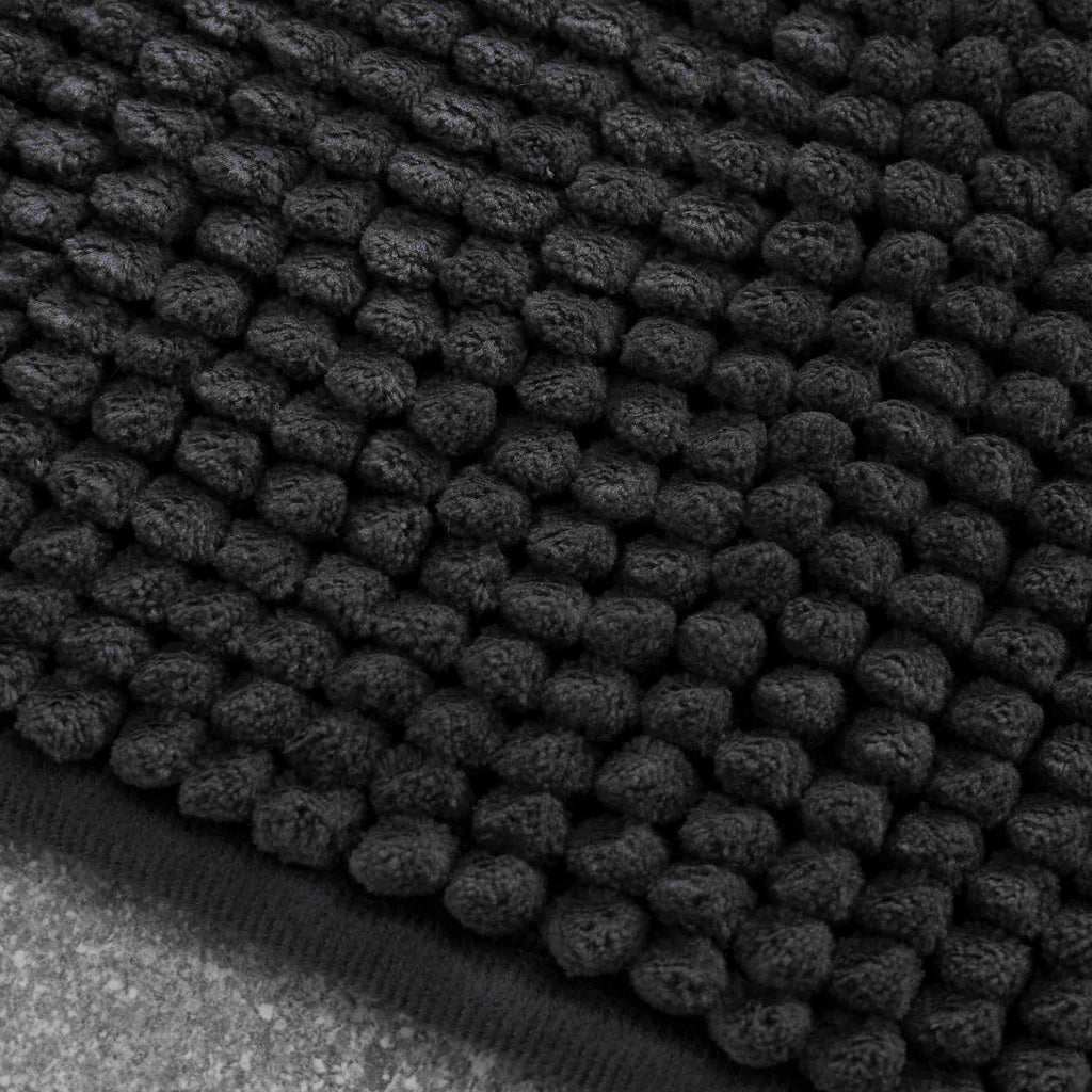 Bobble Textured Bath Mat Charcoal