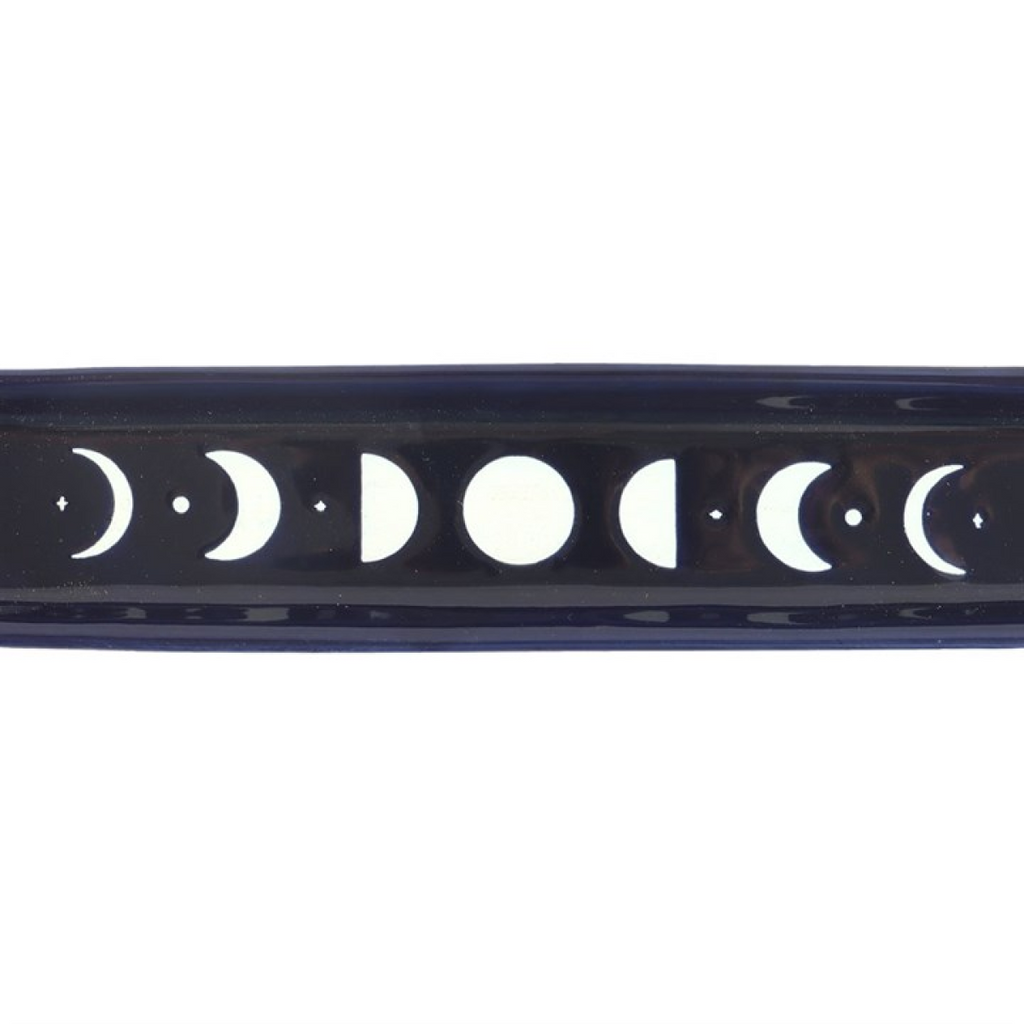 Blue Moon Phase Ceramic Incense Ash Catcher