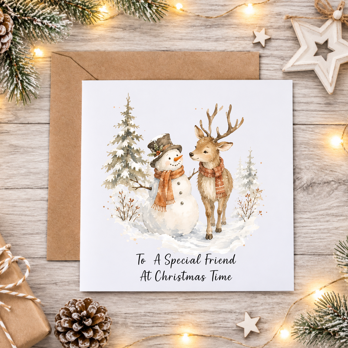 Special Friend at Christmas Card - FREE Postage