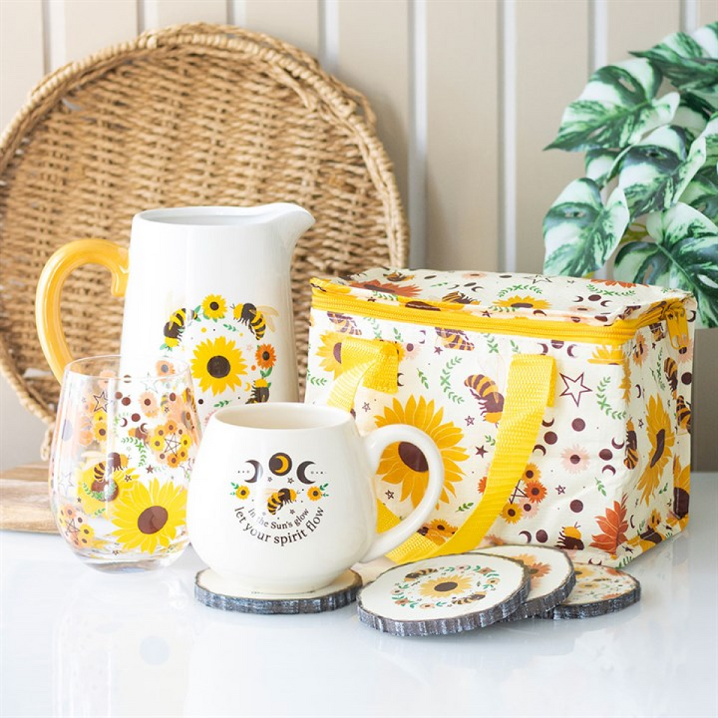 Bee Radiant Print Stemless Glass