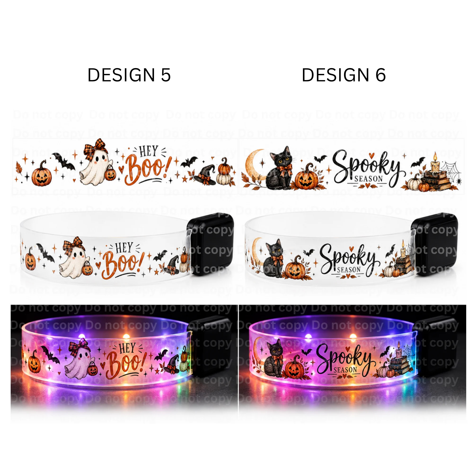 LED wristband - 15 DESIGNS - Reusable