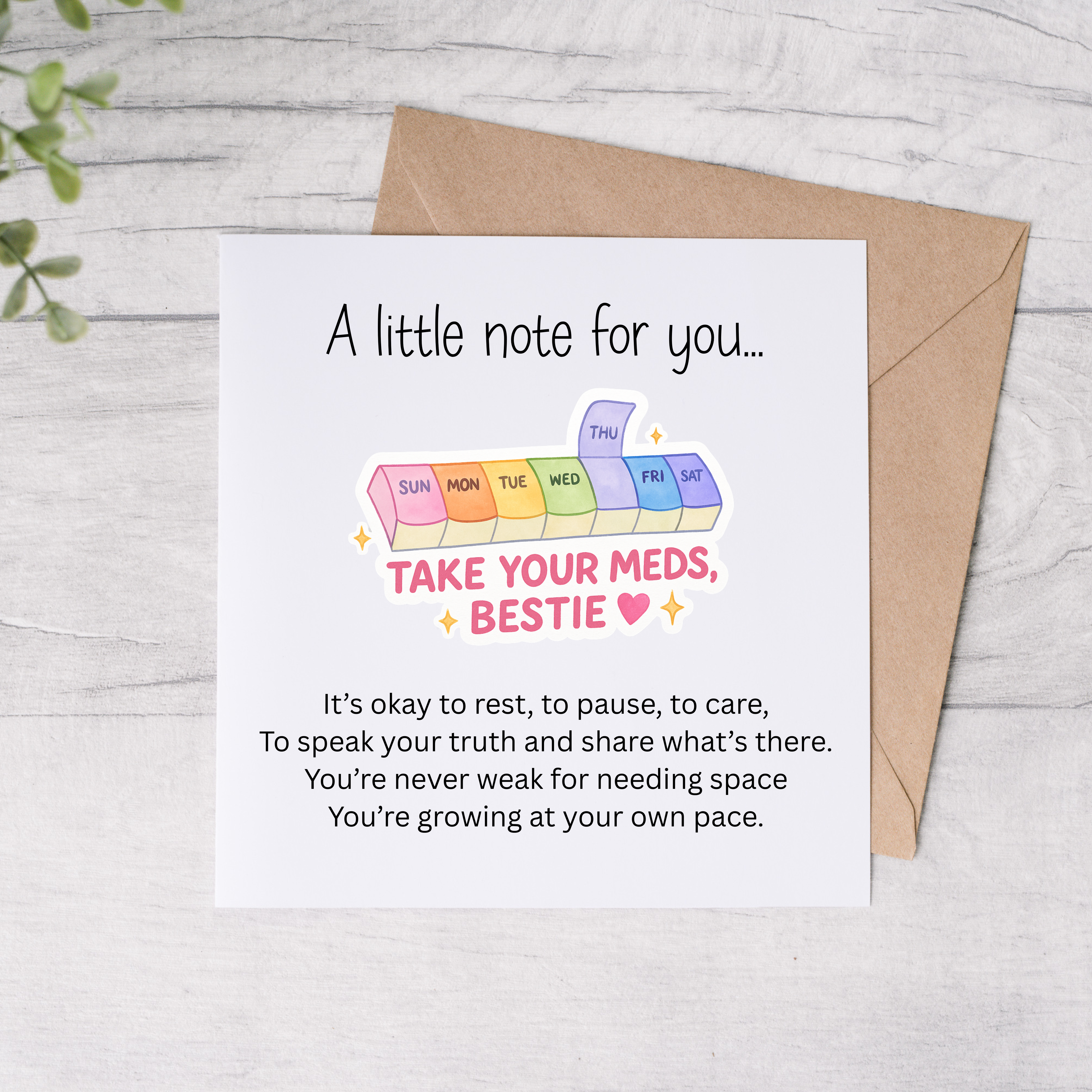 Friend Mental Health Cards - 4 Designs To Choose From - FREE Postage
