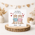 Personalised Otter Valentines Card - FREE Postage