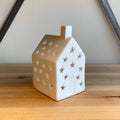 White Ceramic LED House – Scandi Christmas Light Up Decoration