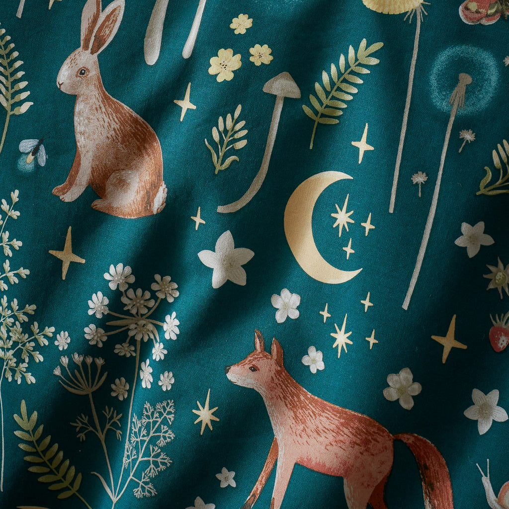 Enchanted Twilight Duvet Cover Set by Catherine Lansfield - in Forest Green