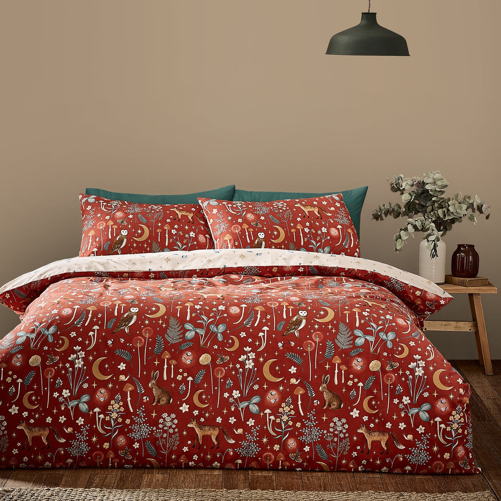 Enchanted Twilight Reversible Duvet Set - Burnt Orange