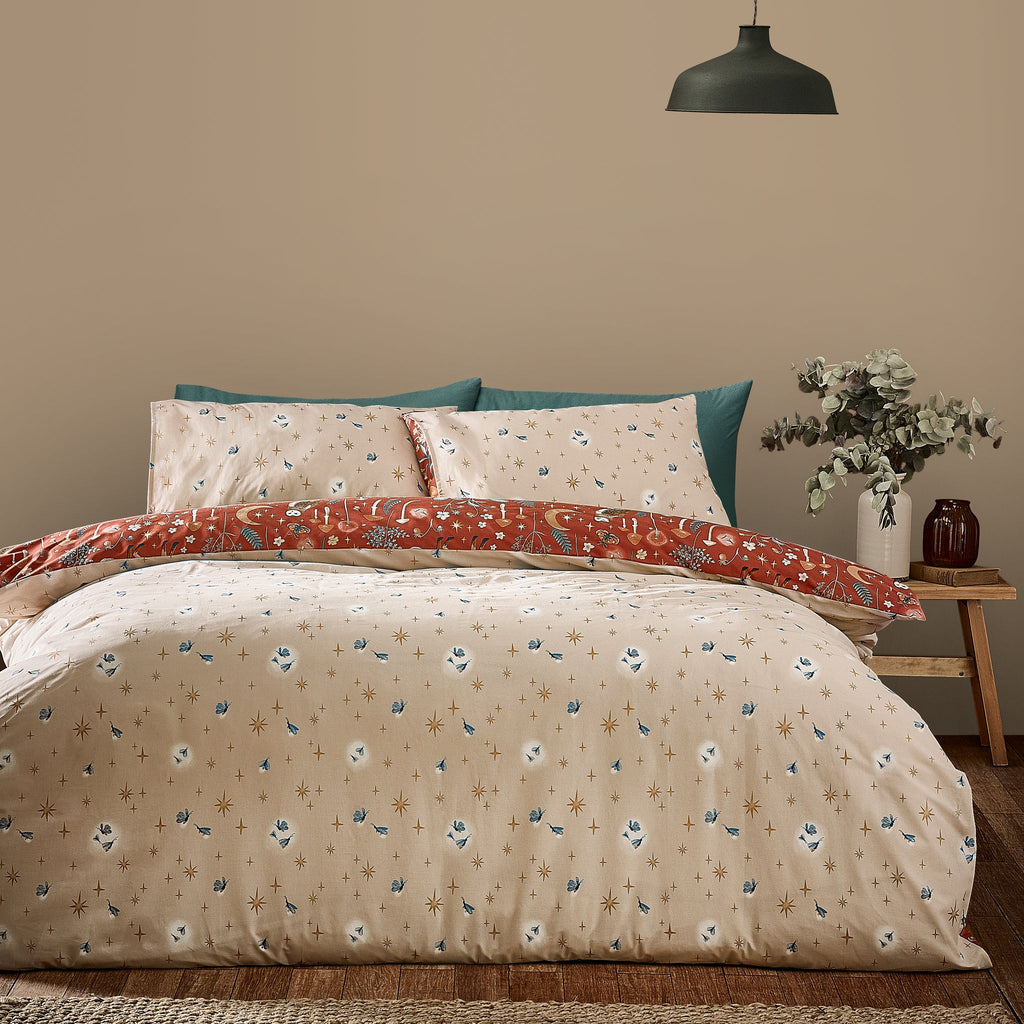 Enchanted Twilight Reversible Duvet Set - Burnt Orange