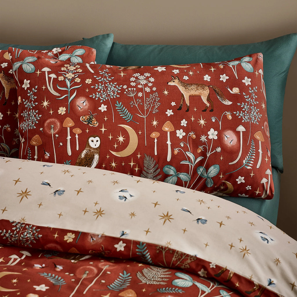 Enchanted Twilight Reversible Duvet Set - Burnt Orange
