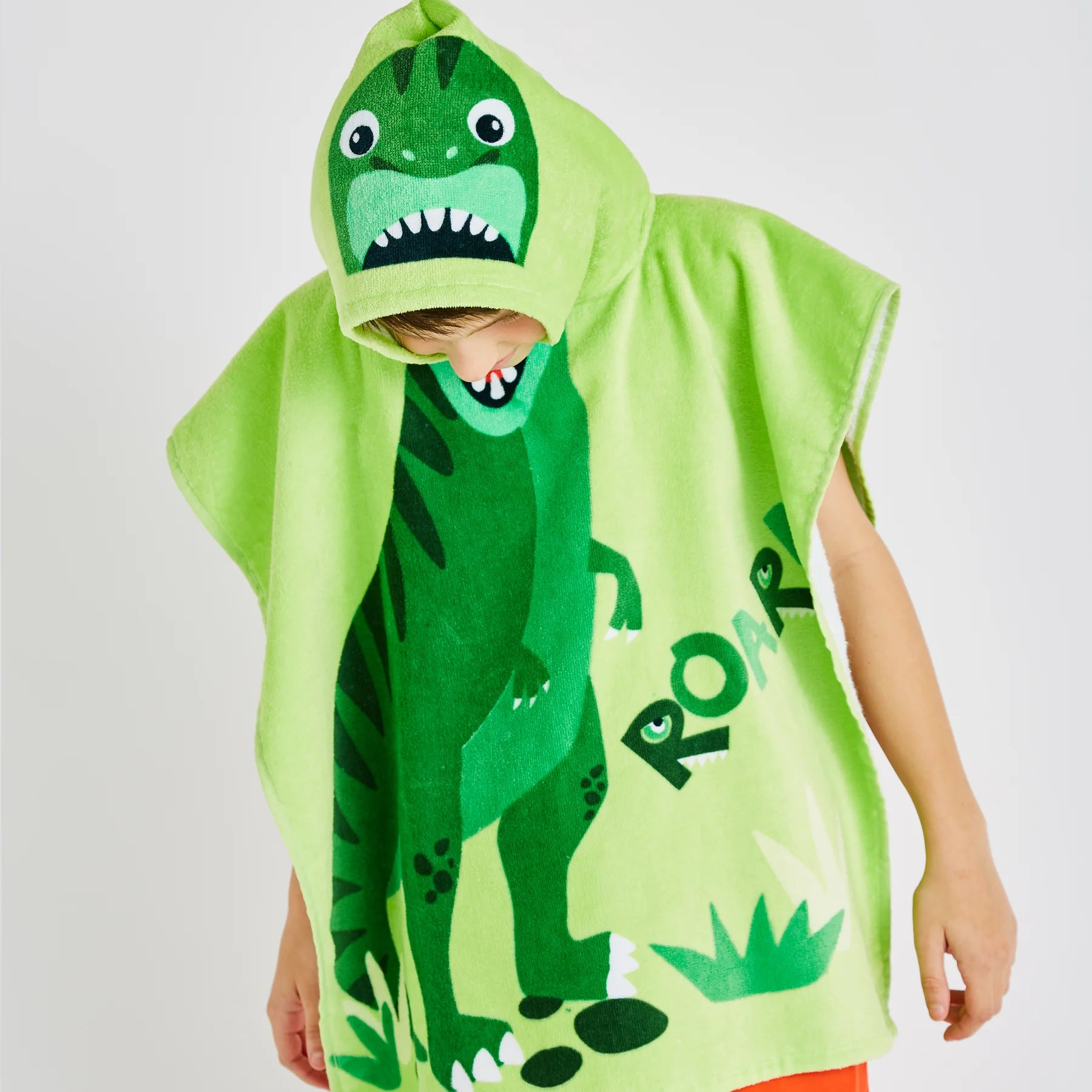 Dinosaur Hooded Towel Poncho