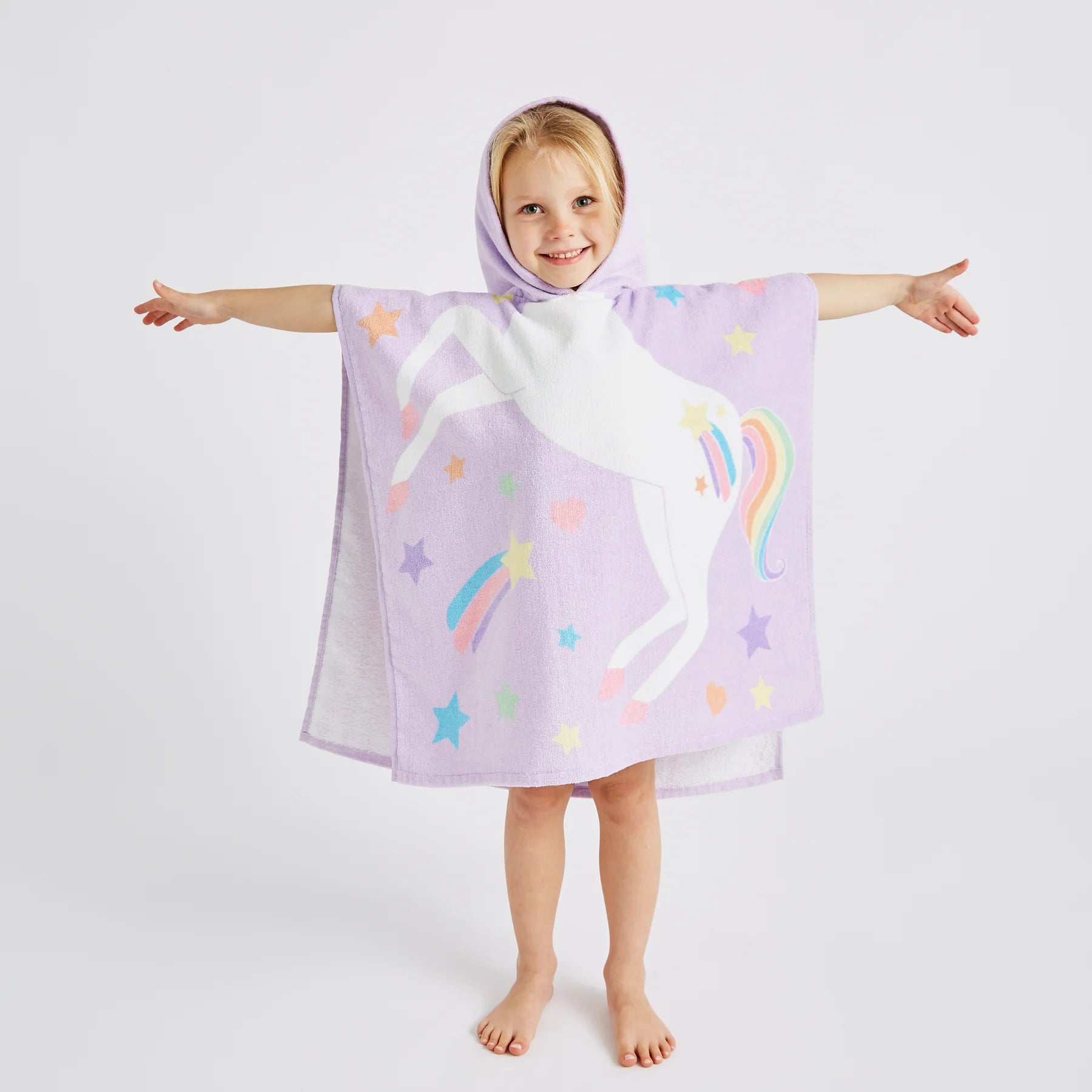 Unicorn Hooded Towel Poncho