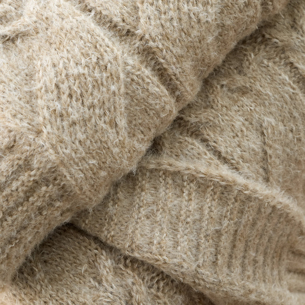 Cosy Soft Cable Knit Blanket Throw in 3 Colour Options