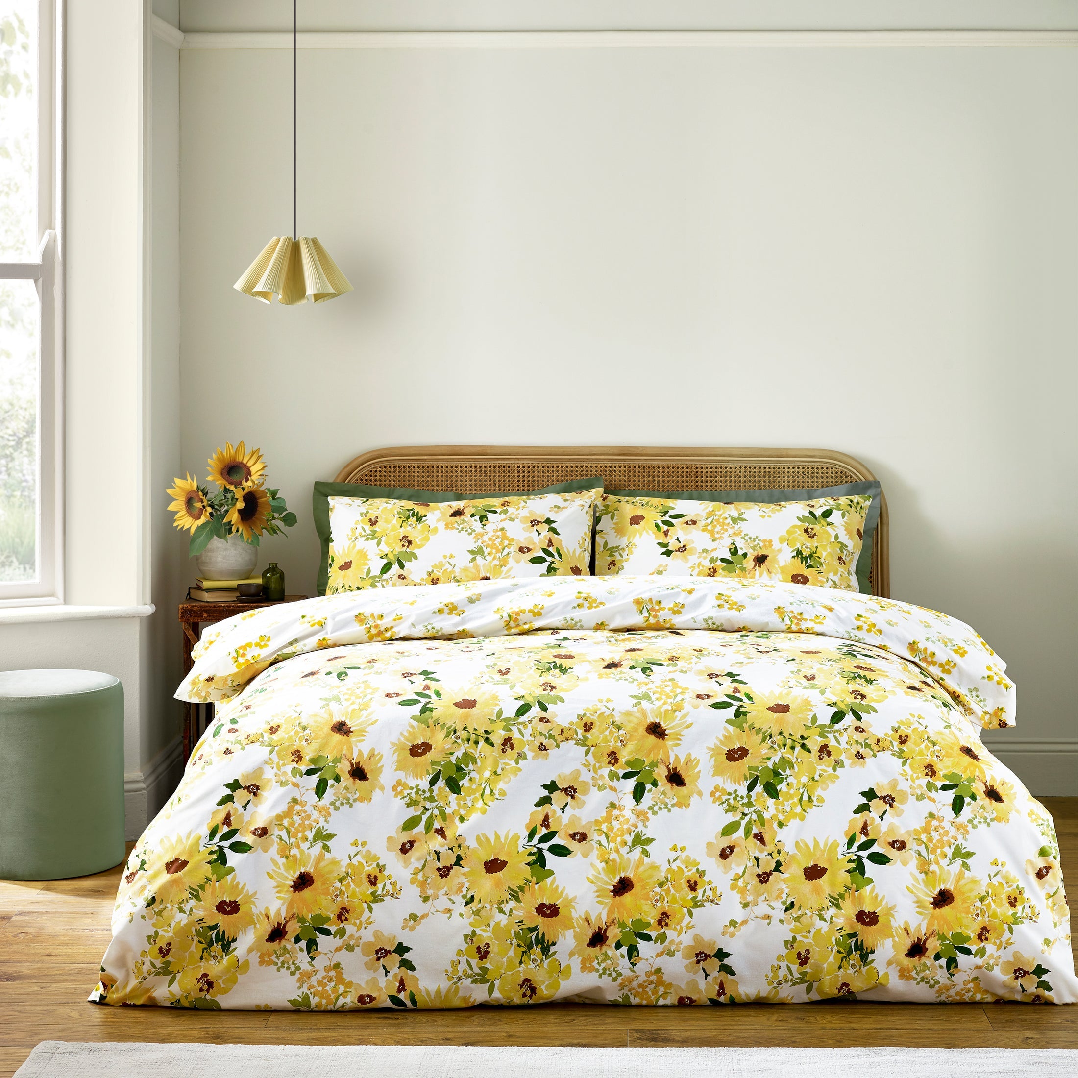 Sunflowers Reversible Duvet Cover Set in Yellow by Catherine Lansfield