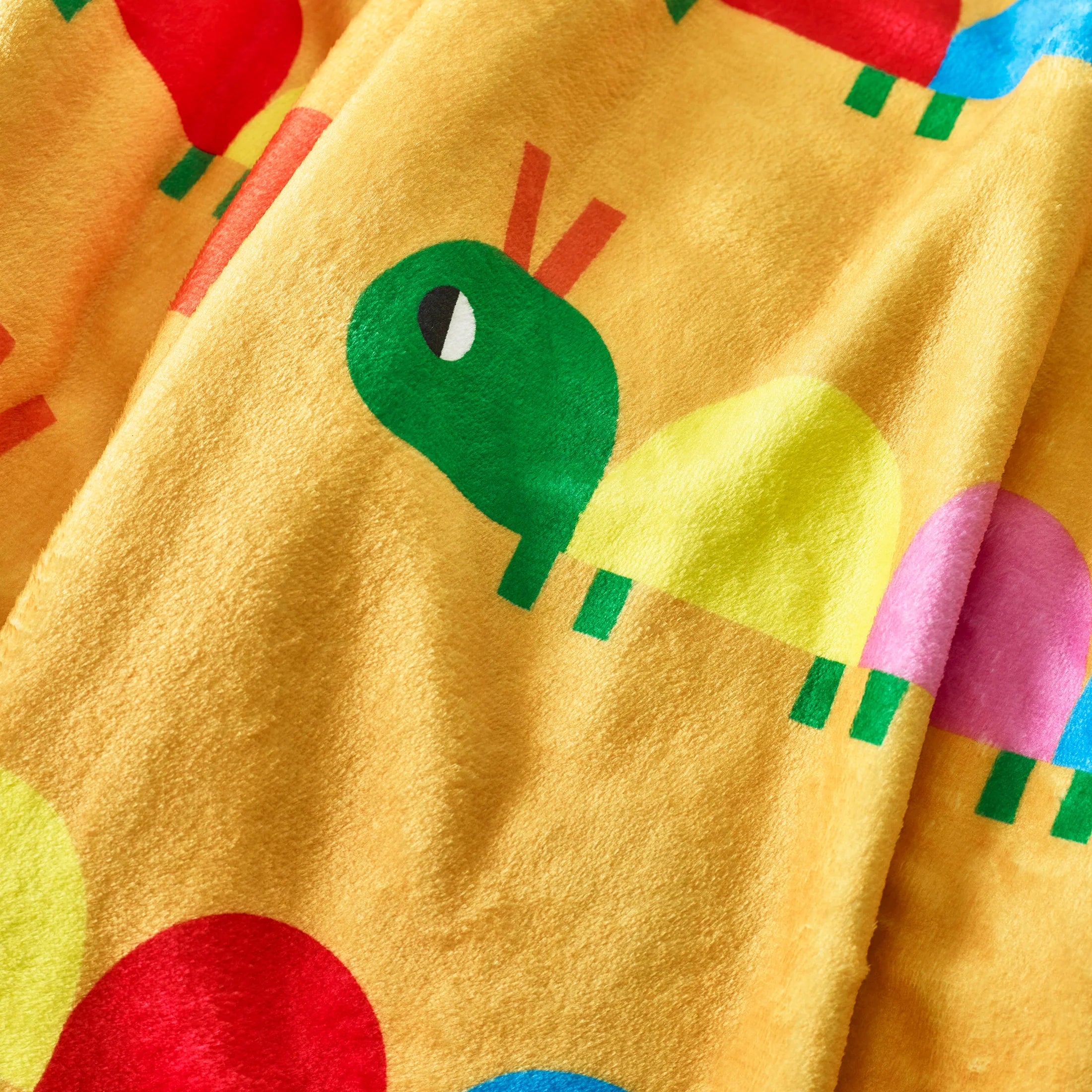 Curious Caterpillar Cosy Fleece Blanket Throw by Catherine Lansfield Kids