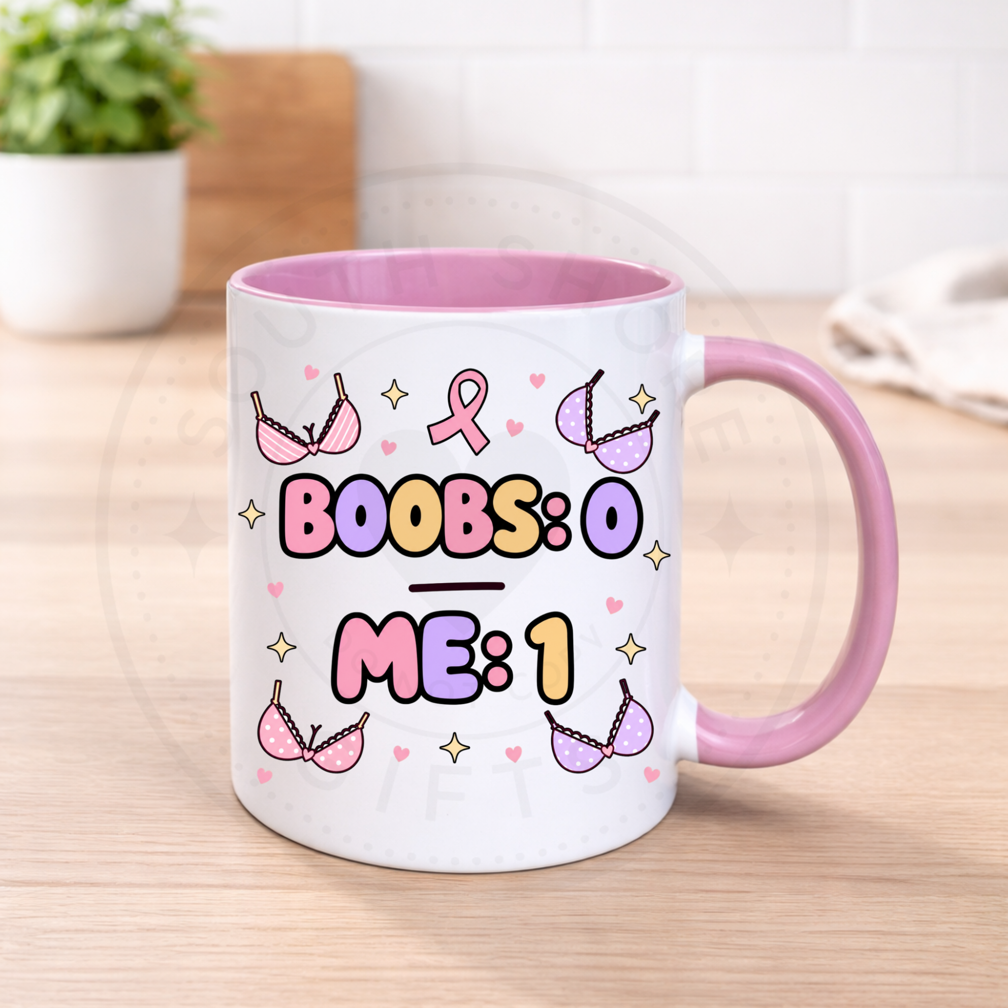 Breast Cancer Awareness Humour Mugs - Various Designs