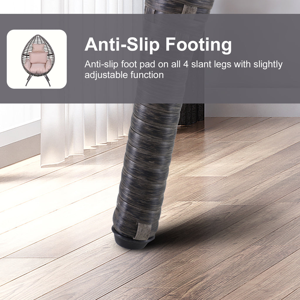 Teardrop shape Lazy Chair with Thick Cushions