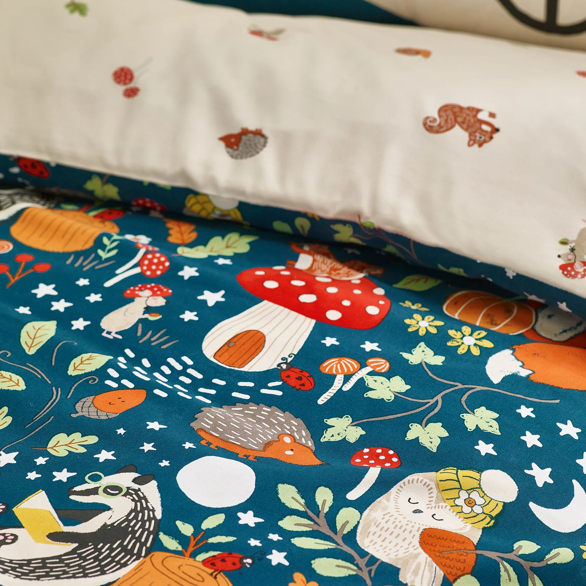 Catherine Lansfield Green Fox and Woodland Friends Duvet Cover Set
