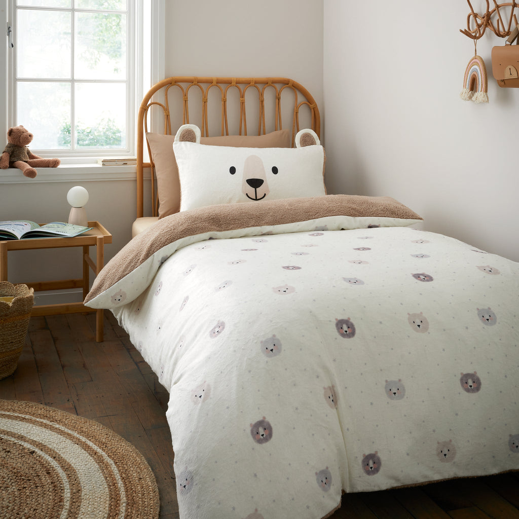Natural Cosy Bear So Soft Duvet Cover Set by Catherine Lansfield