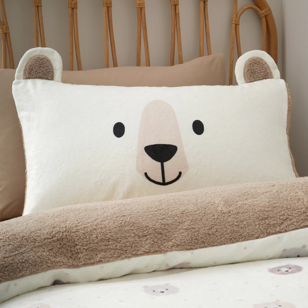 Natural Cosy Bear So Soft Duvet Cover Set by Catherine Lansfield