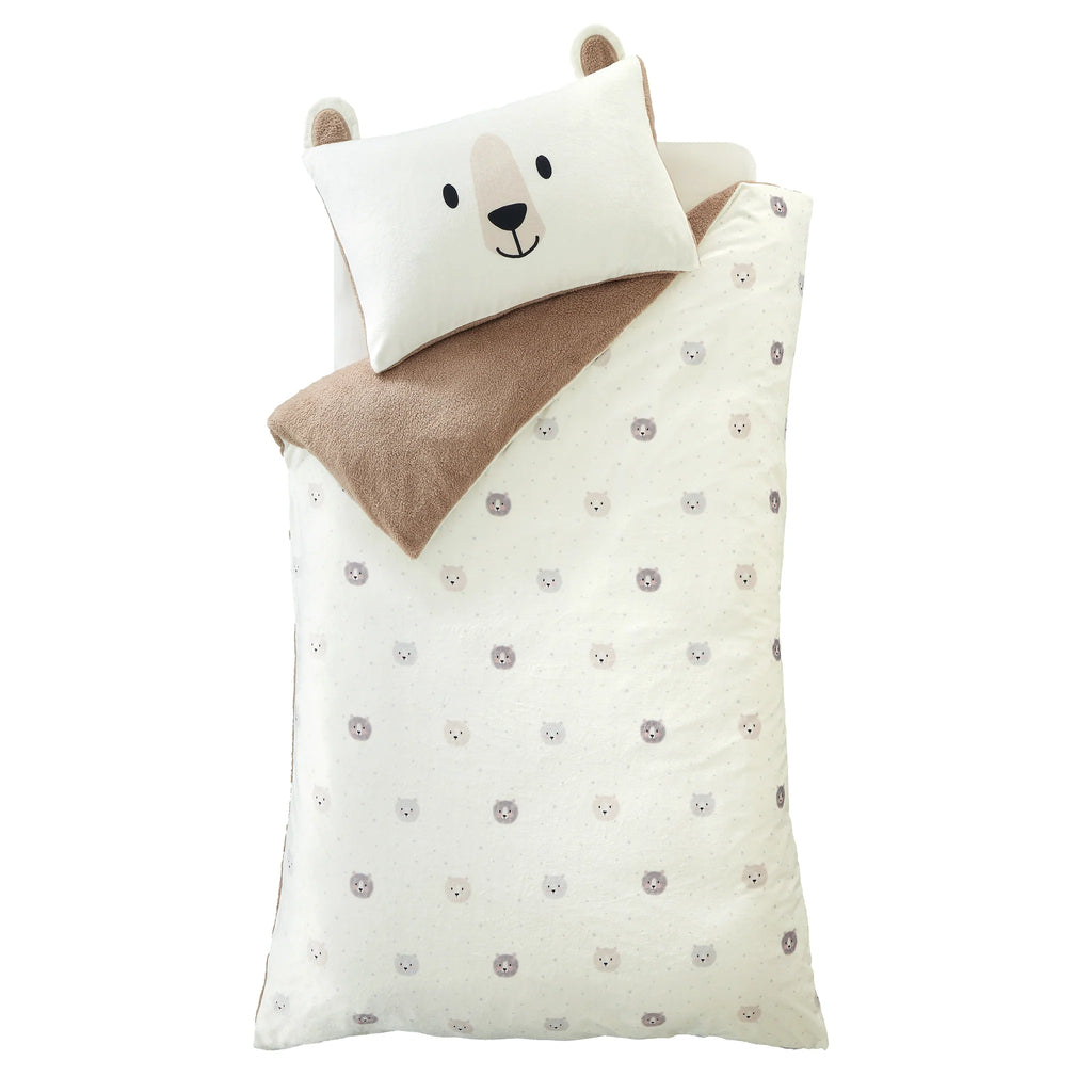 Natural Cosy Bear So Soft Duvet Cover Set by Catherine Lansfield