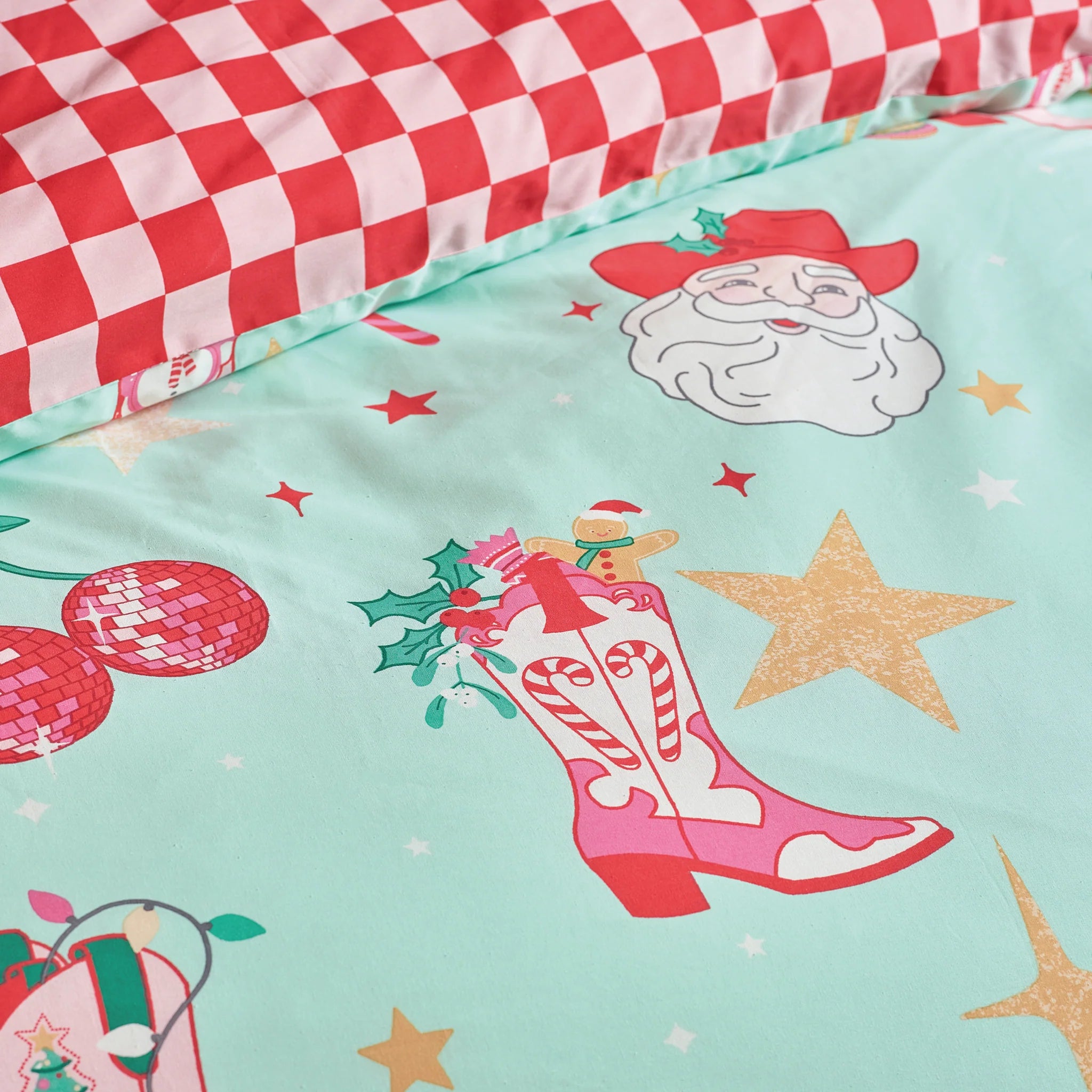Santa's Howdy Christmas Reversible Duvet Cover Set By Catherine Lansfield