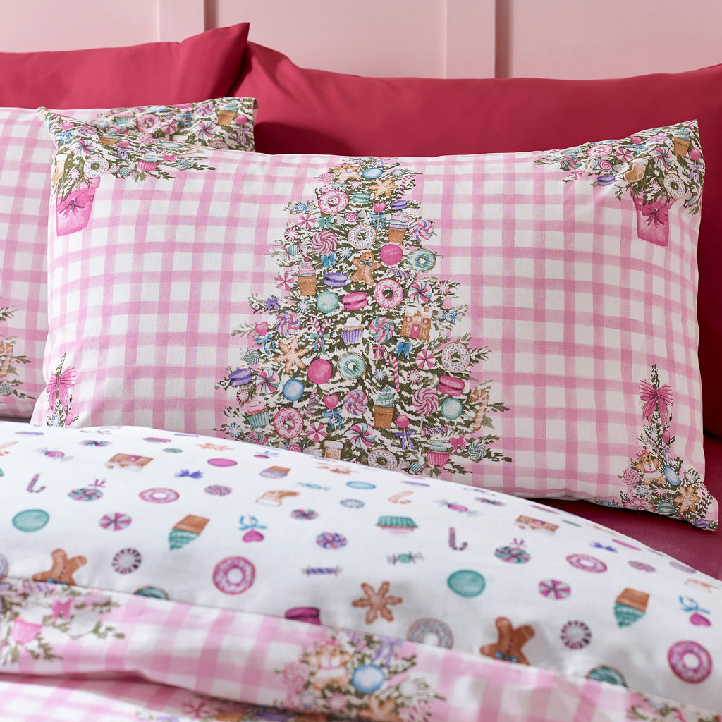 Christmas Sweets and Treats Reversible Duvet Cover Set By Catherine Lansfield