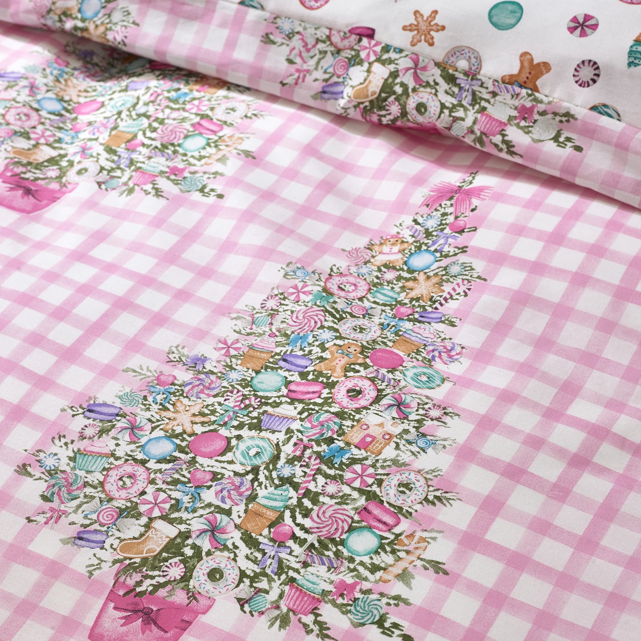 Christmas Sweets and Treats Reversible Duvet Cover Set By Catherine Lansfield