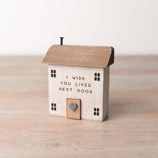 Lived Next Door Wooden House, 9.5CM