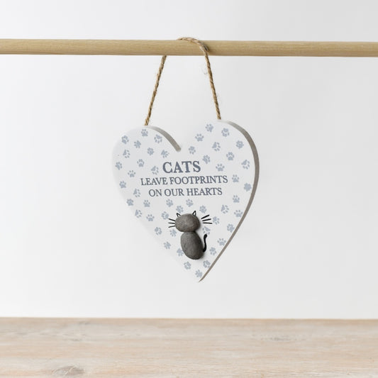 Cats Leave Footprints.... Pebble Heart,