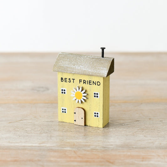 Small Yellow 'Best Friend' House, 8.5CM