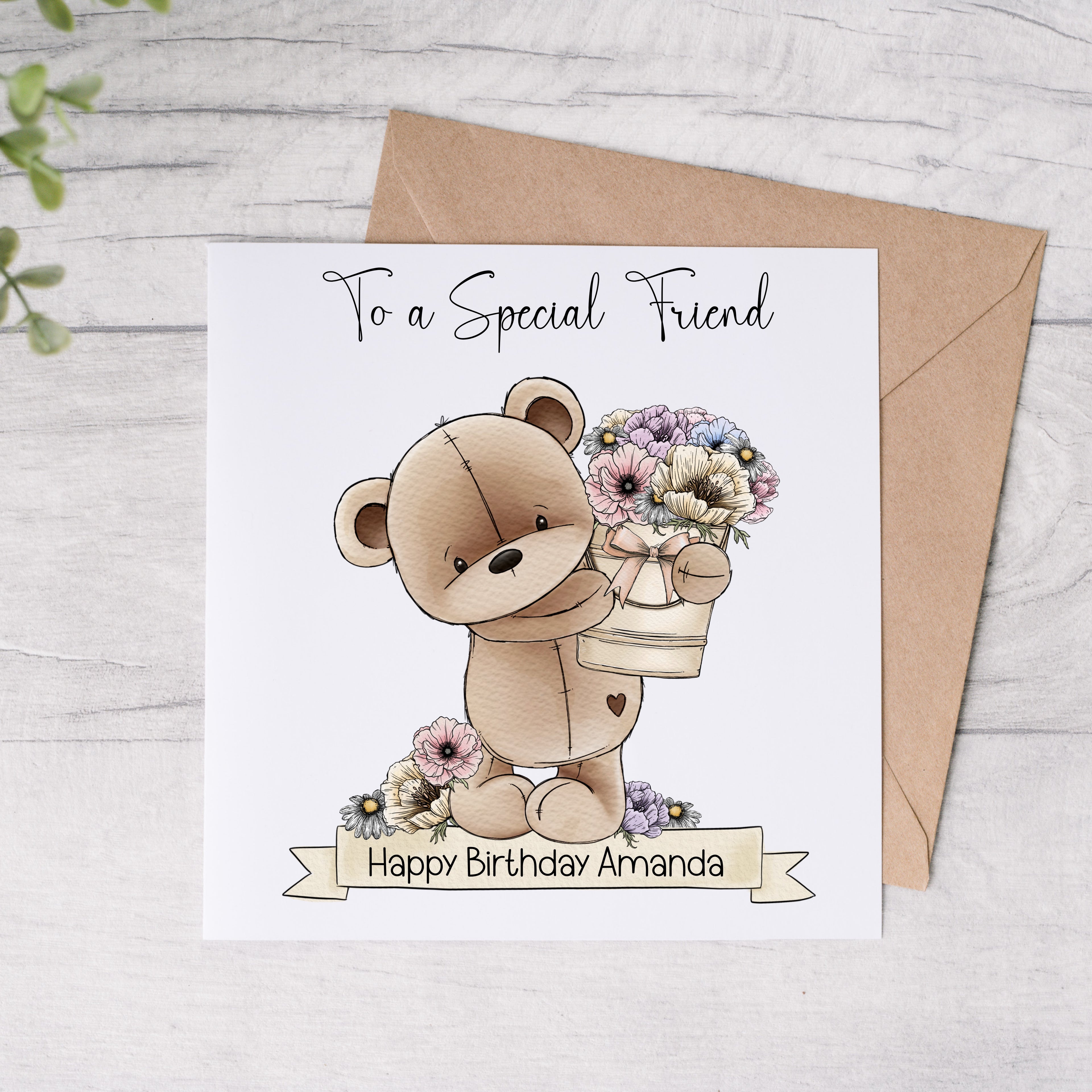 Personalised Special Friend Birthday Card - FREE Postage