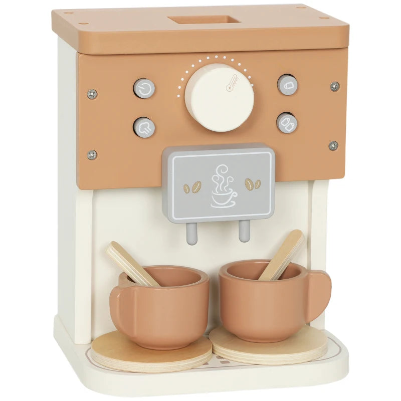 Kids Wooden Coffee Machine Toy, Ages 3+